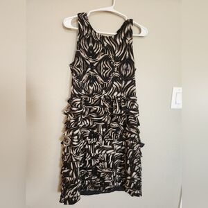 Taylor Printed Ruffle Sheath Dress Size 9